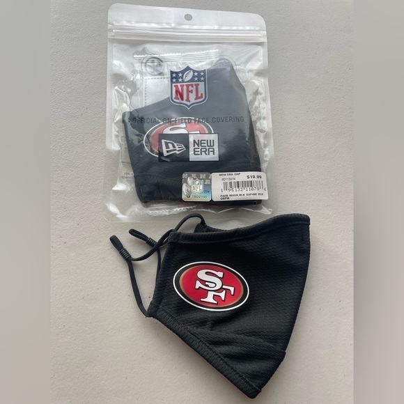 2 San Francisco 49er official NFL face masks 1 sealed and unopened, 1 opened - Picture 1 of 3